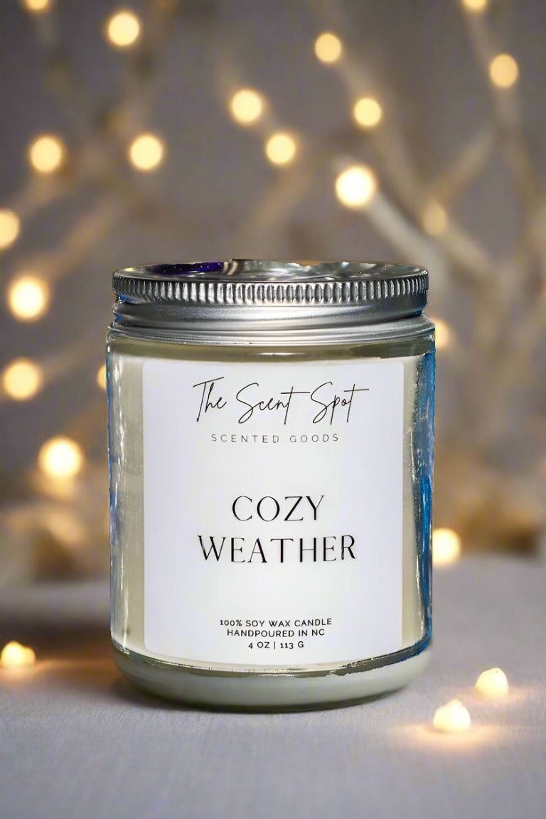 Cozy Weather Candle | 100% Soy Wax | Toxin-Free | Pine, Winterberries & Vanilla Musk | The Scent Spot