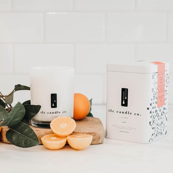 Citrus Tree | Orange Citrus Soy Candle | Tropical Citrus & Exotic Mountain Greens | 11 oz | 60-70 Hr Burn | TLC Candle Co.
