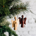 Carved Angel Ornament – Handcrafted Jacaranda Wood