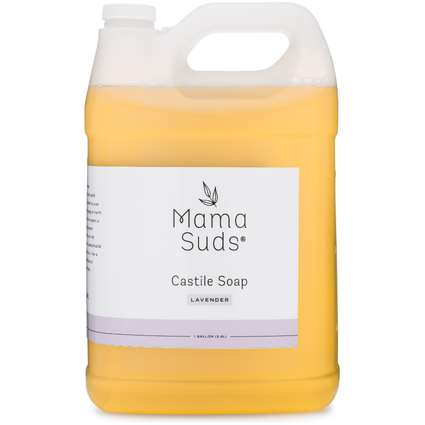Castile Liquid Soap | 100% Pure Olive Oil | No Coconut | No Palm | Concentrated | 3 Scents | 16 fl oz & 1 Gallon | MamaSuds