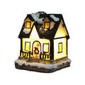 Christmas Resin House with LED Light — Lighted Holiday Village Decor