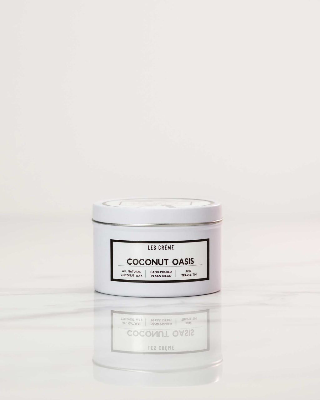 Coconut Oasis | 100% Botanical All Natural Coconut Wax Candle | Toxin-Free | Cotton Wick | Les Crème