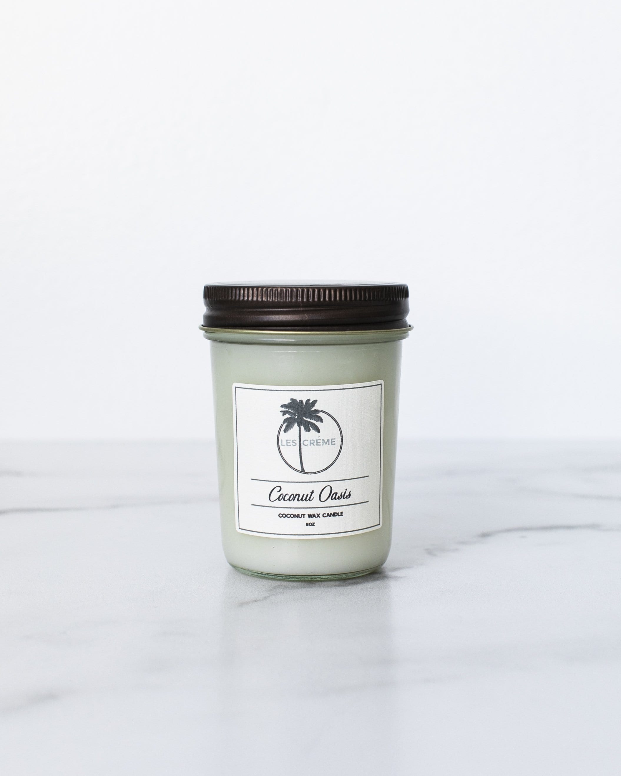 Coconut Oasis | 100% Botanical All Natural Coconut Wax Candle | Toxin-Free | Cotton Wick | Les Crème