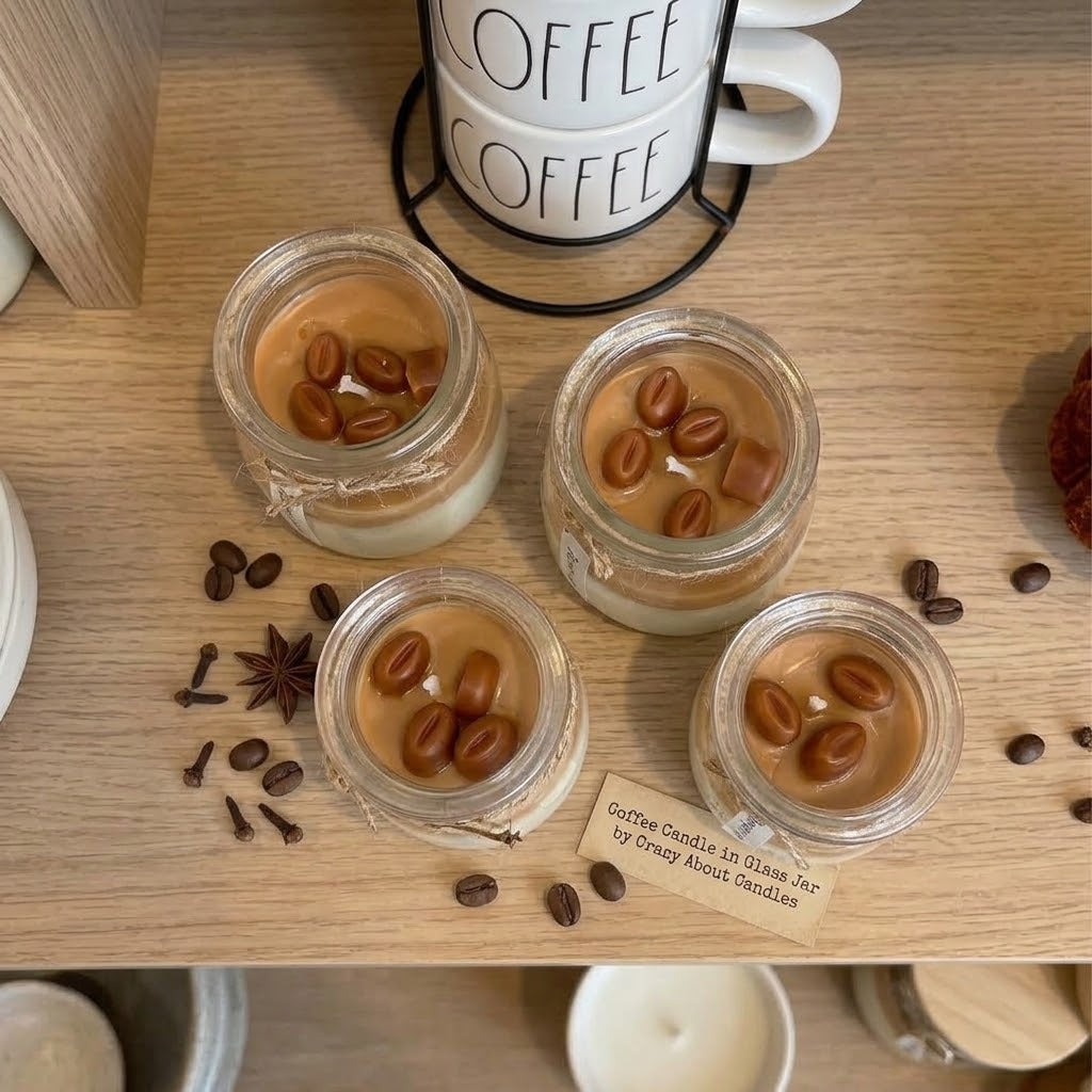 Coffee Candle in Glass Jar