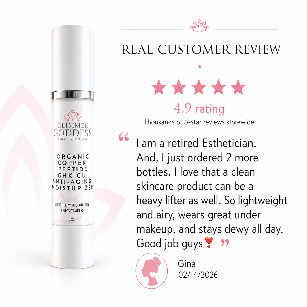 Organic Copper Peptide Moisturizer – Firming & Smoothing