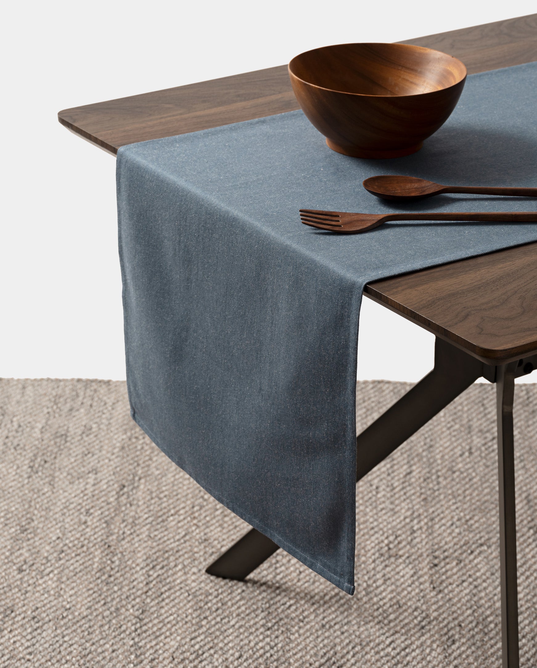 MEEMA Cloth Table Runner | Montreal, Quebec | 3 Weaves & 3 Colors | Upcycled Denim | Handcrafted