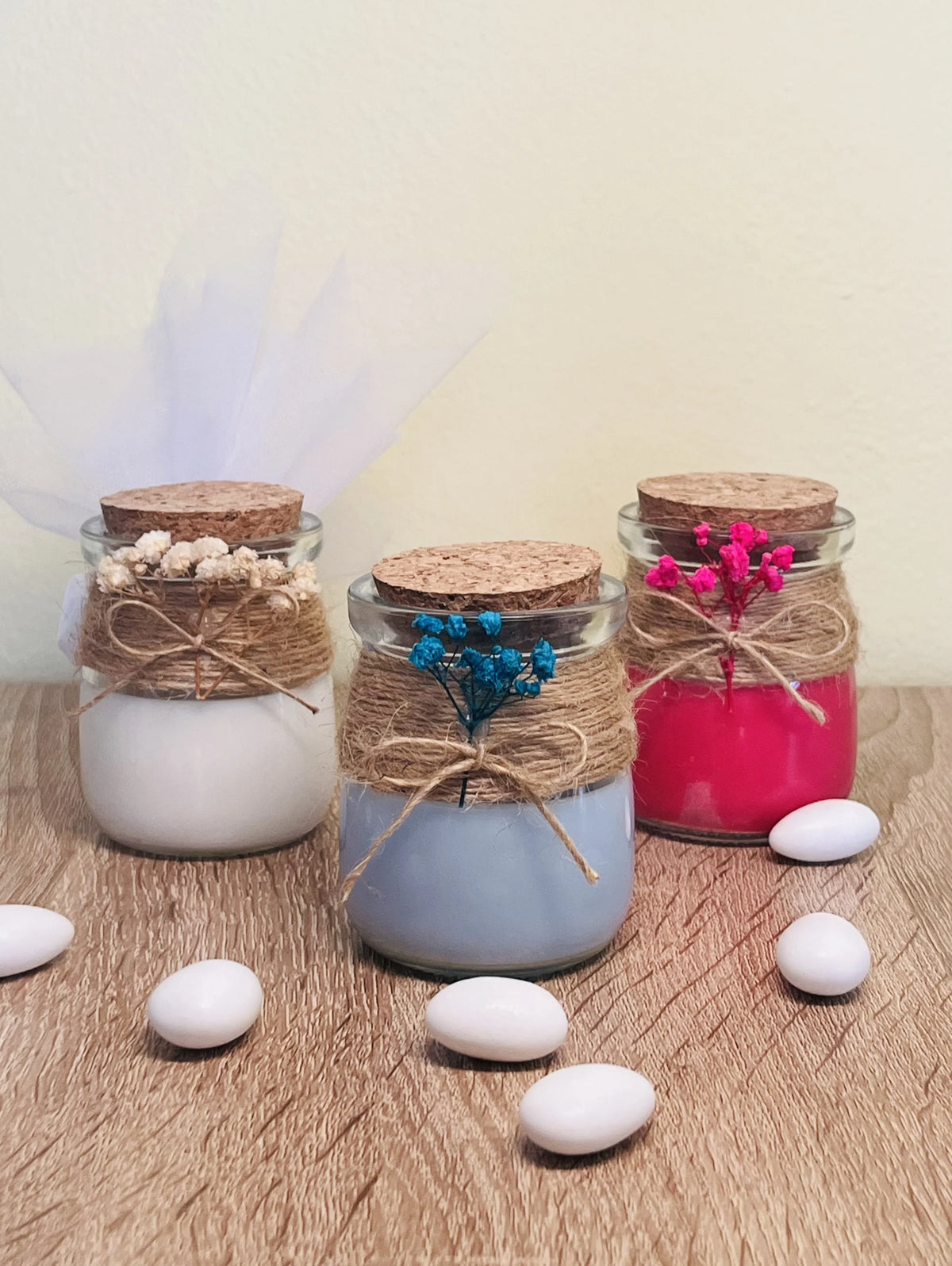 Country-Style Soy Candle Wedding & Baptism Favor