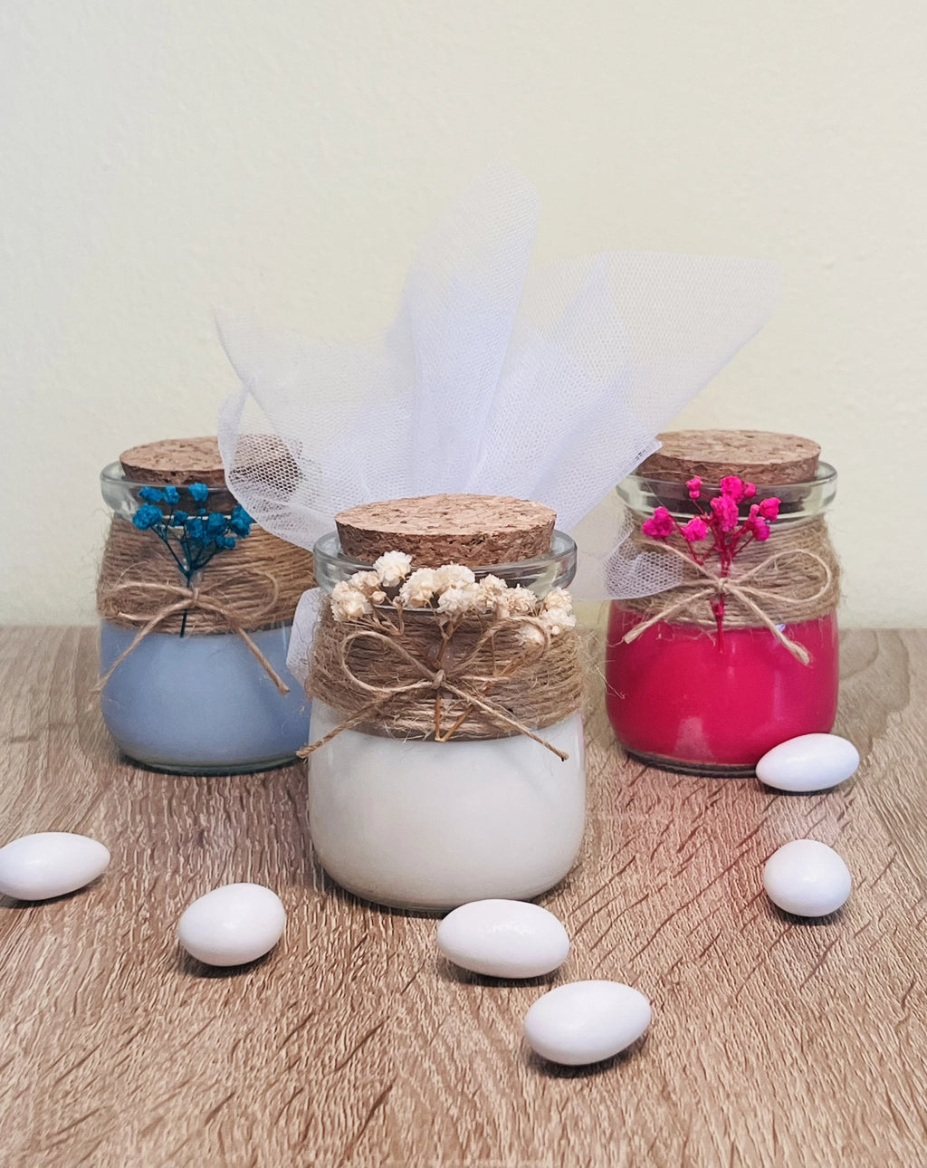 Country-Style Soy Candle Wedding & Baptism Favor