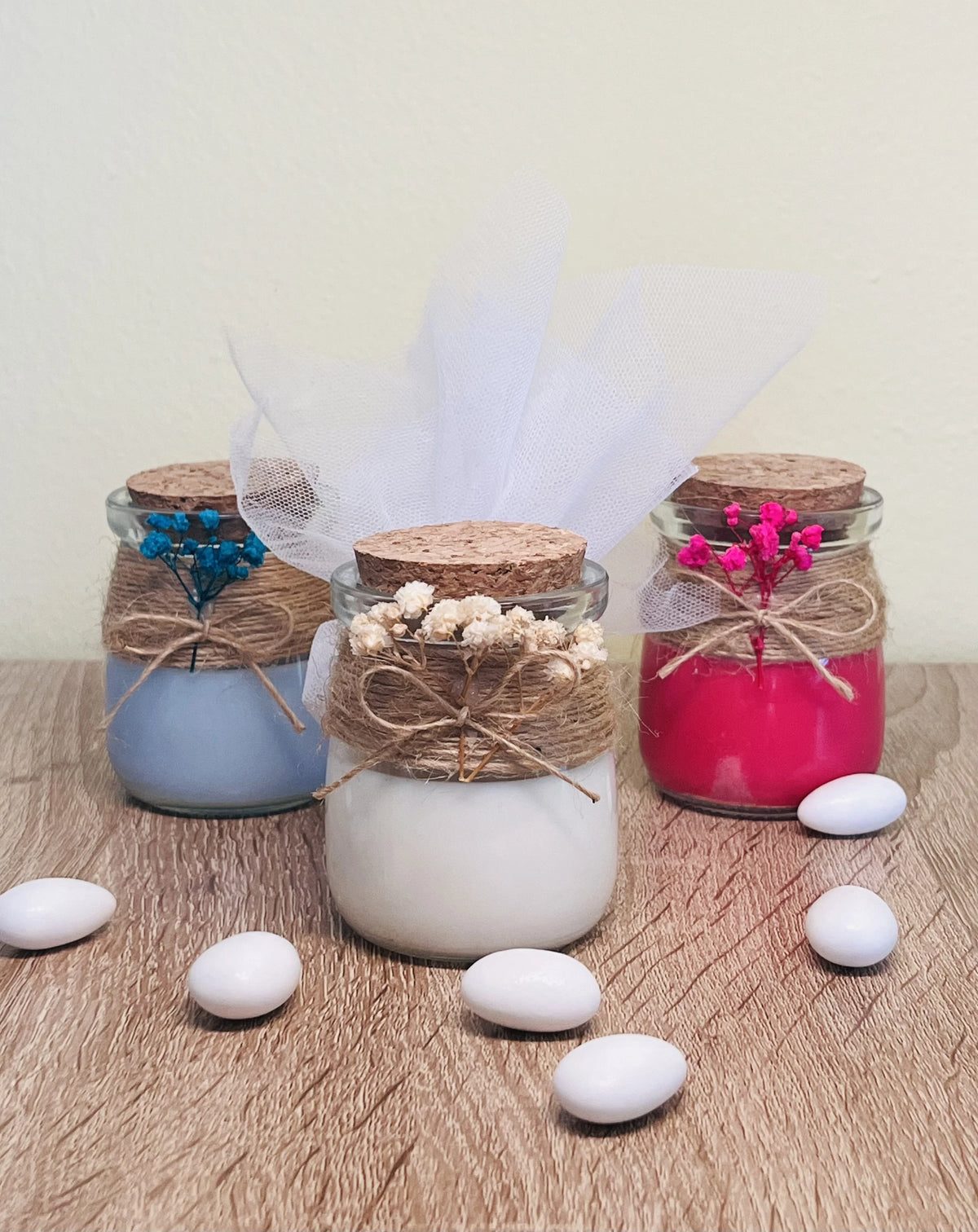 Country-Style Soy Candle Wedding & Baptism Favor