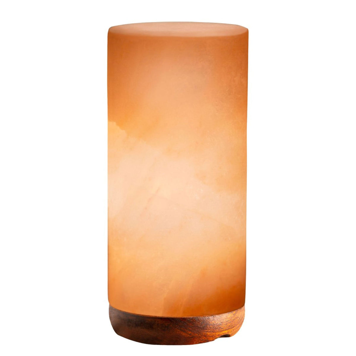 12V 12W Cylinder Himalayan Pink Salt Lamp Carved Rock Crystal Light