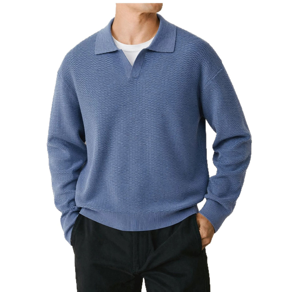 Collar long sleeved sweater