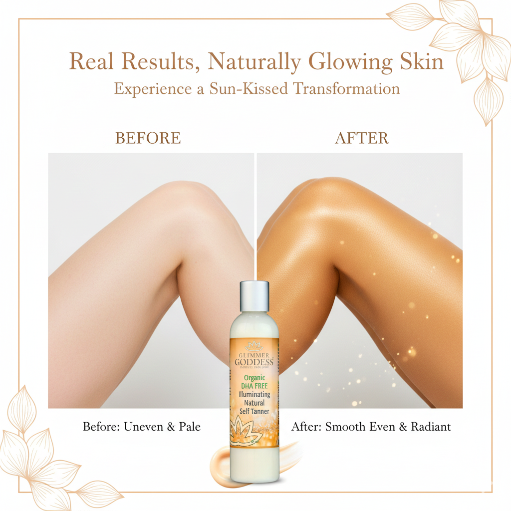 Organic DHA-Free Self Tanner | Streak-Free | Erythrulose | Sensitive Skin | Gradual Glow | Handcrafted in Texas | 4 oz & 8 oz