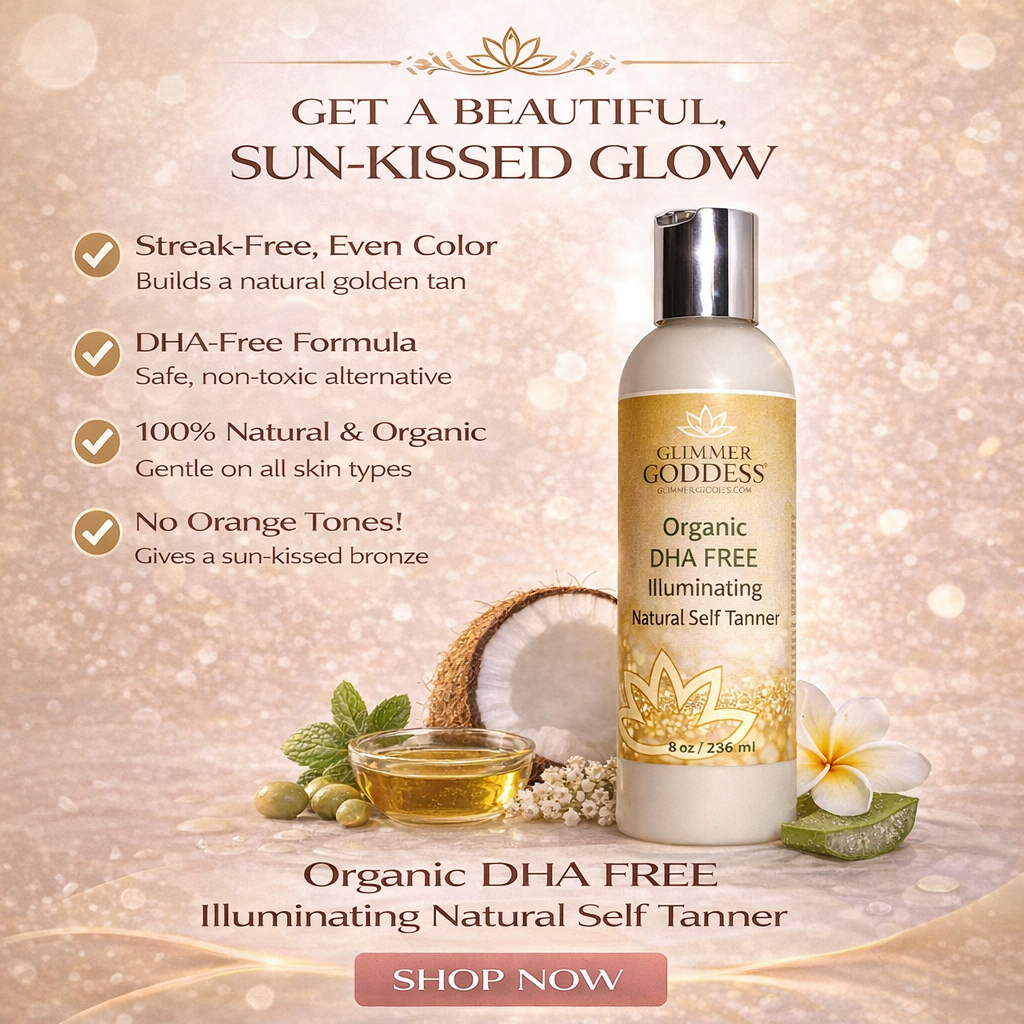 Organic DHA-Free Self Tanner | Streak-Free | Erythrulose | Sensitive Skin | Gradual Glow | Handcrafted in Texas | 4 oz & 8 oz