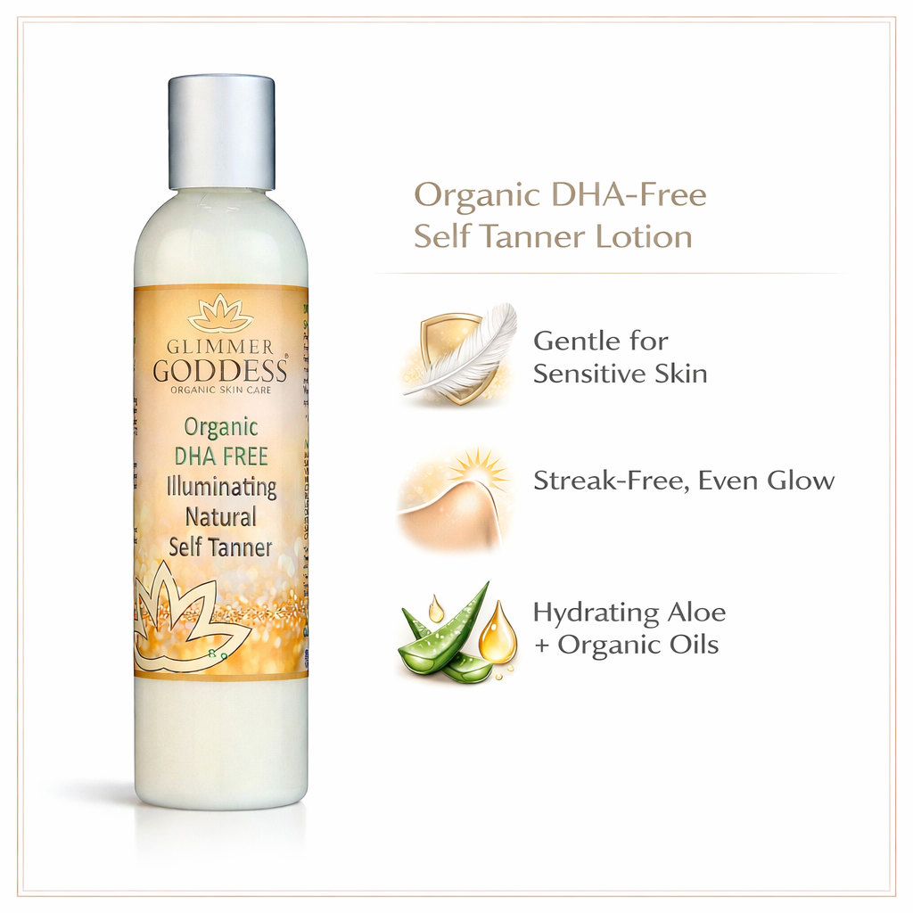 Organic DHA-Free Self Tanner | Streak-Free | Erythrulose | Sensitive Skin | Gradual Glow | Handcrafted in Texas | 4 oz & 8 oz