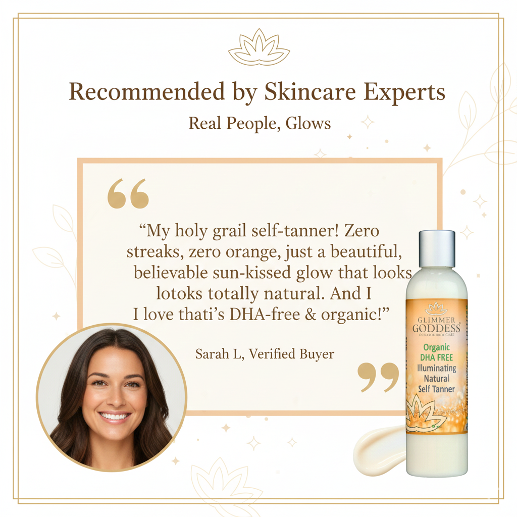 Organic DHA-Free Self Tanner | Streak-Free | Erythrulose | Sensitive Skin | Gradual Glow | Handcrafted in Texas | 4 oz & 8 oz