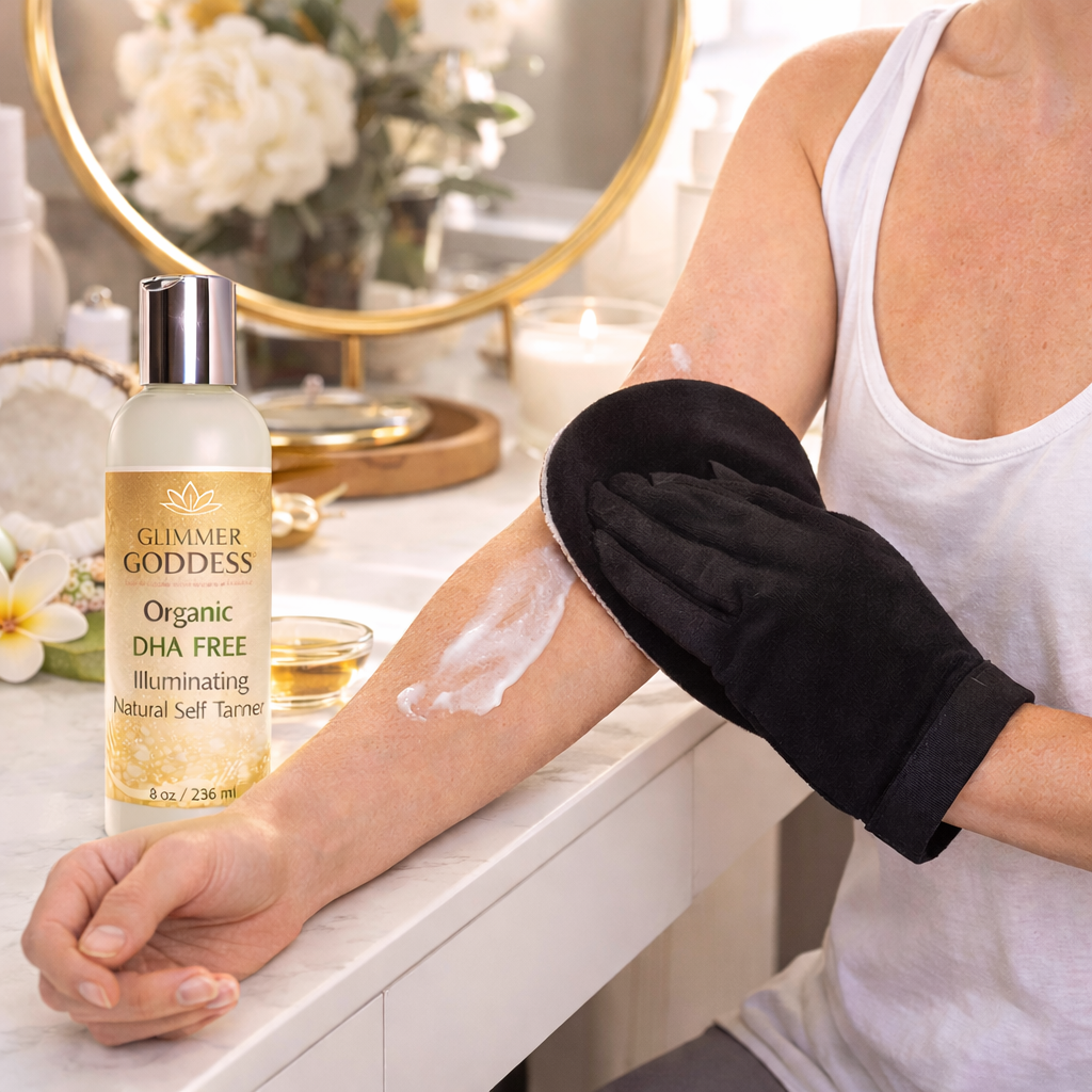 Organic DHA-Free Self Tanner | Streak-Free | Erythrulose | Sensitive Skin | Gradual Glow | Handcrafted in Texas | 4 oz & 8 oz