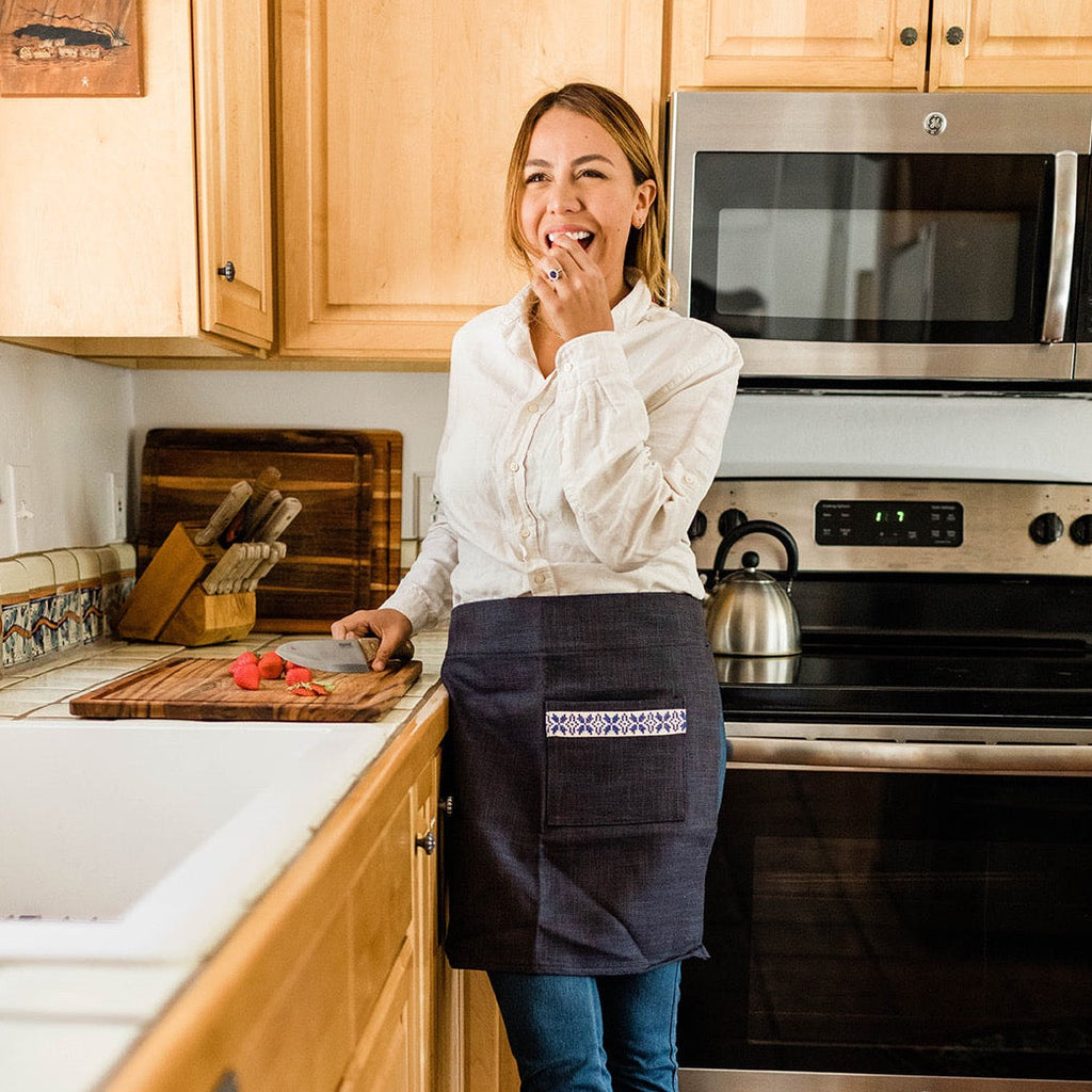 Farah Handmade Half Apron - Blue