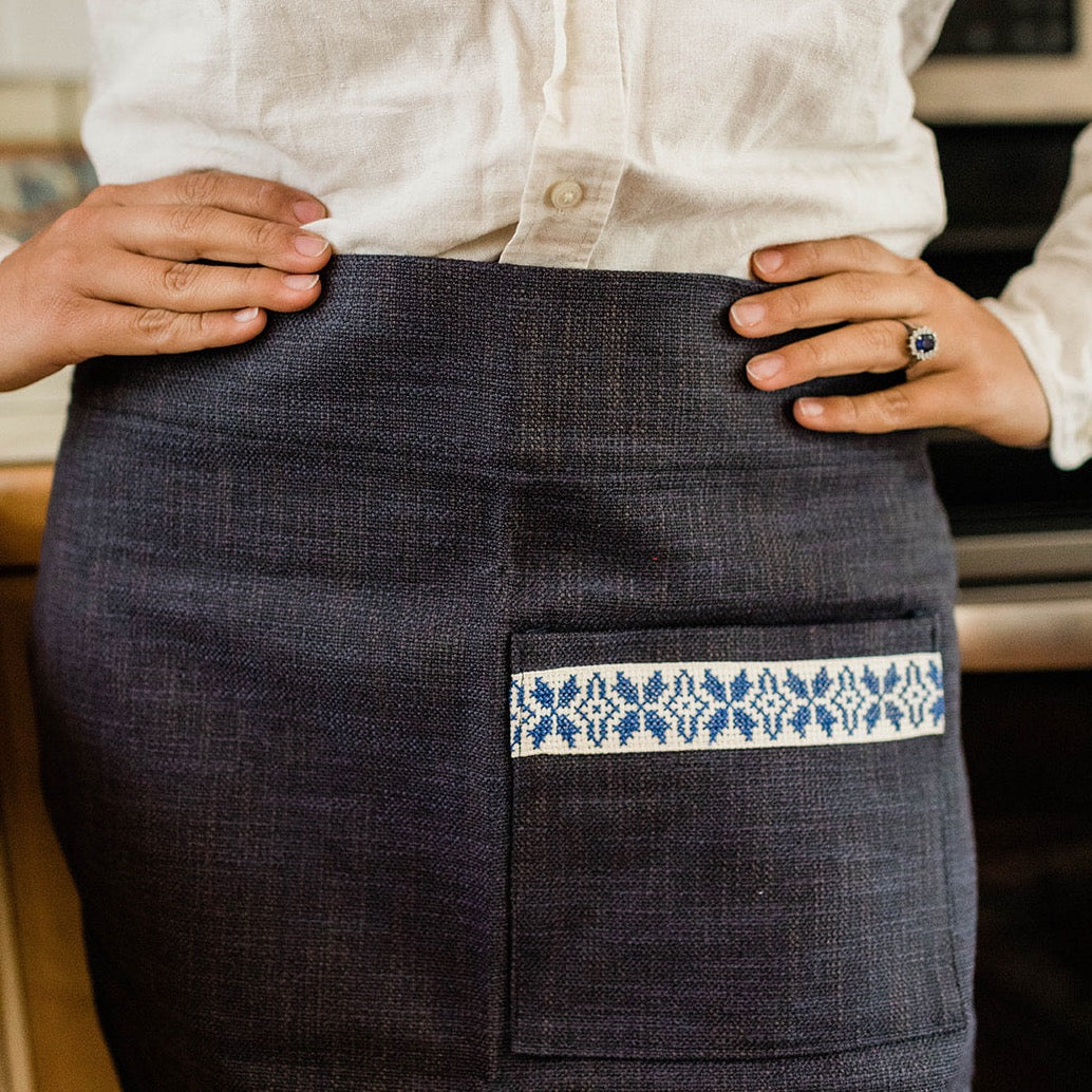 Farah Handmade Half Apron - Blue