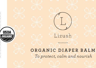 USDA Organic Diaper Balm | Calendula, Comfrey Root & Cocoa Butter | No Preservatives | 100% Natural | 2 oz | Made in USA | Lizush