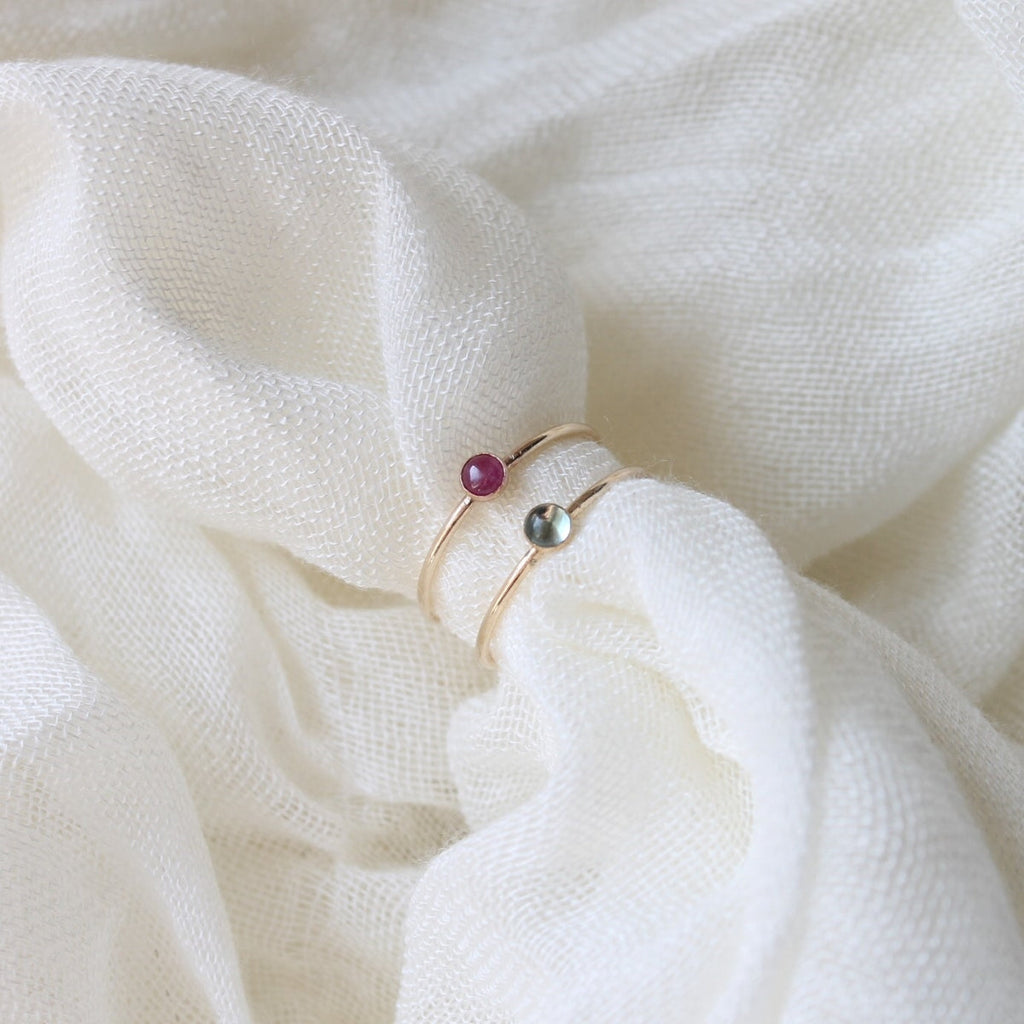 Natural Ruby Stacking Ring