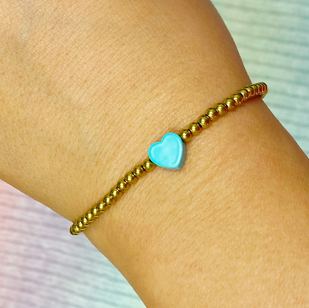 So Very Loved Heart Bracelet | Enamel Heart | 18K Gold Plated | Lead & Nickel Free | 4 Colors | Ellison+Young