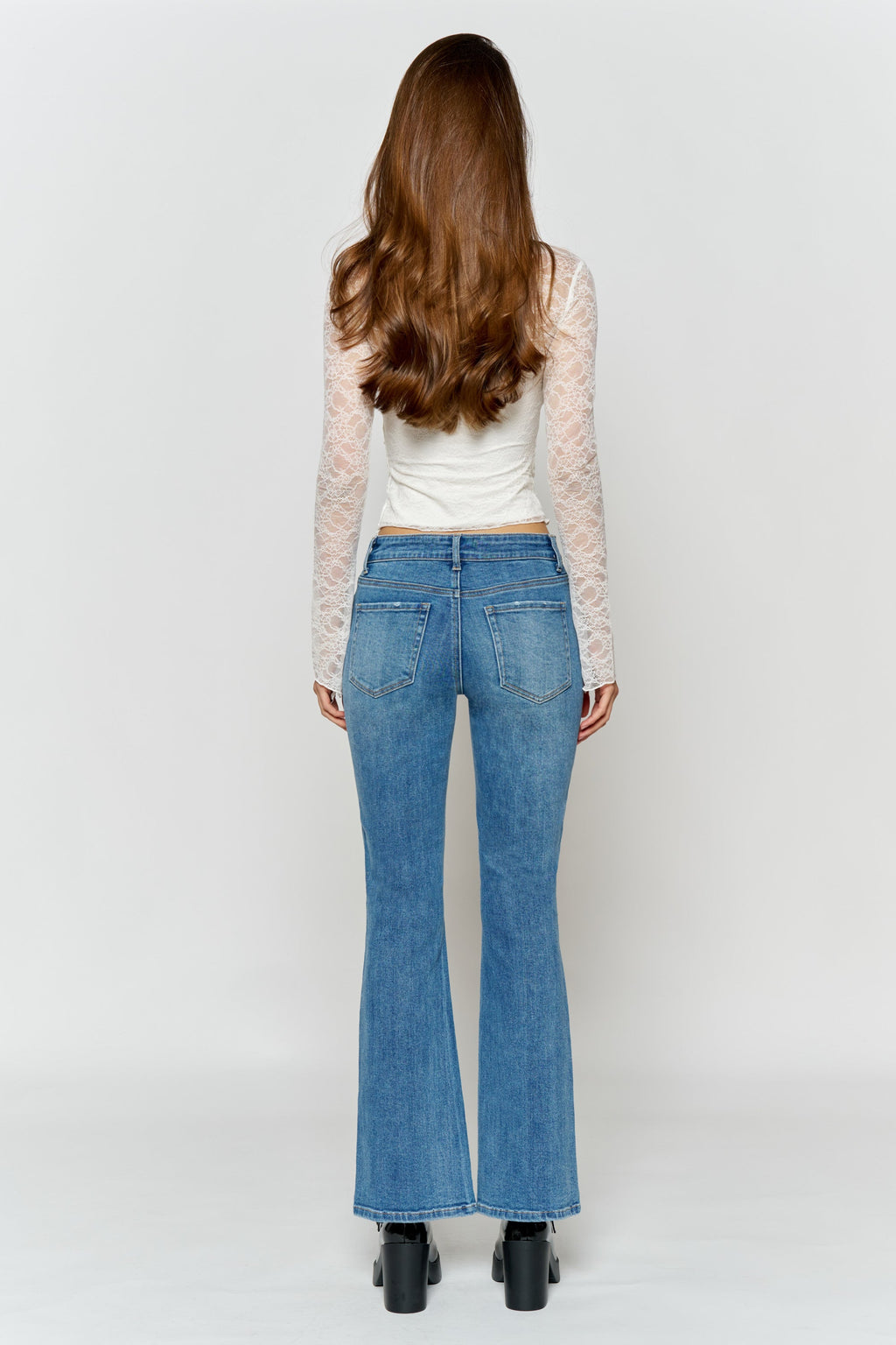 High Rise Ankle Bootcut Jeans