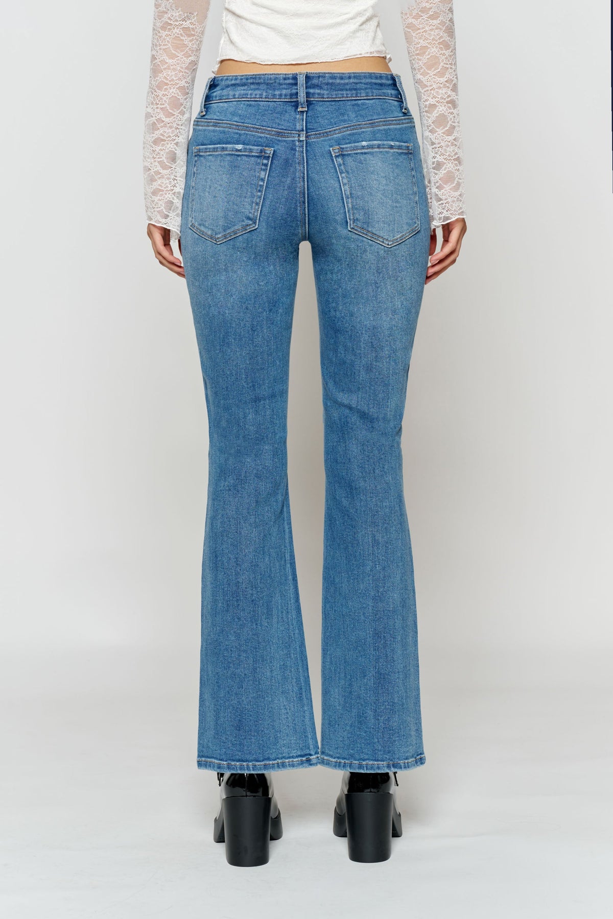 High Rise Ankle Bootcut Jeans