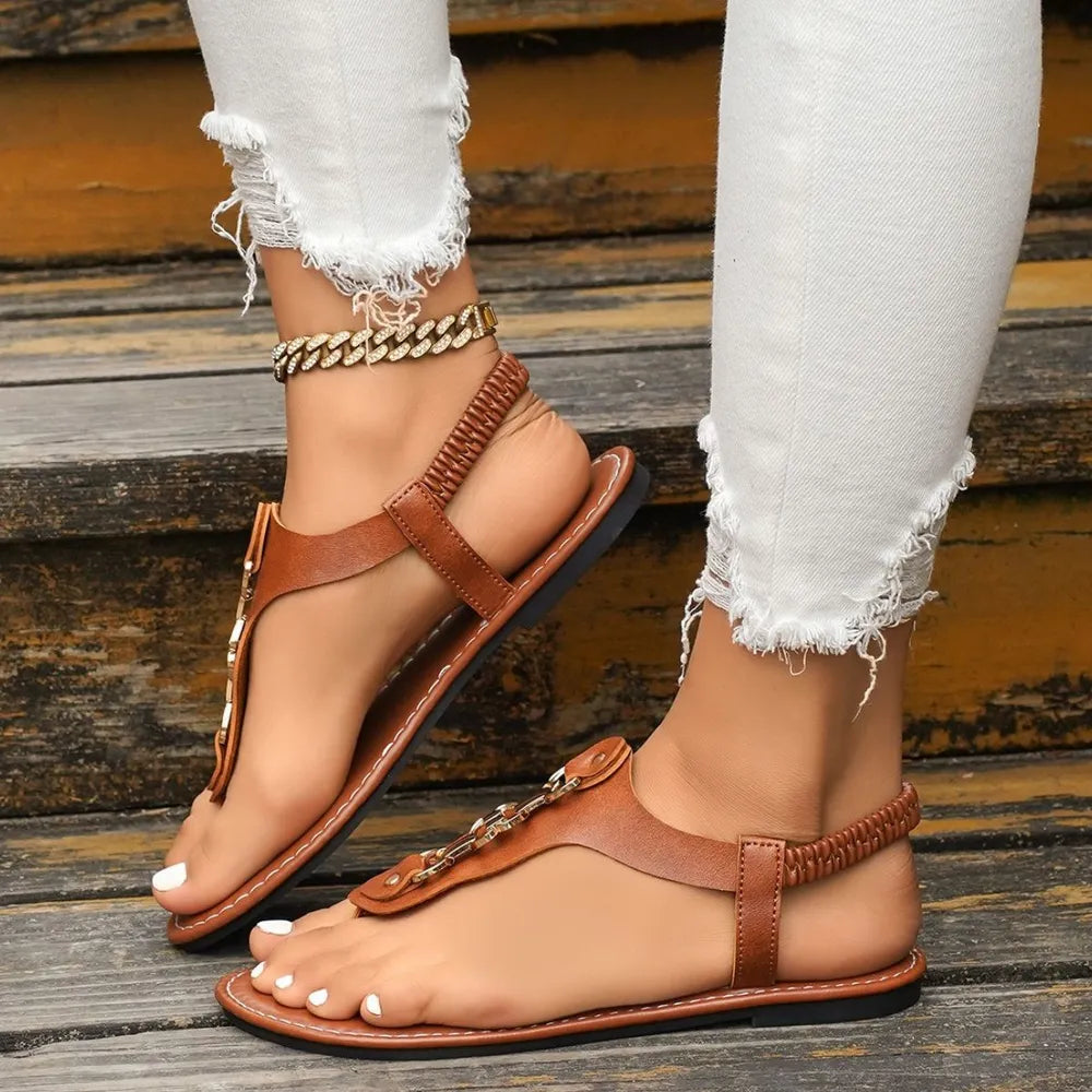 New flat toe women's beach shoes