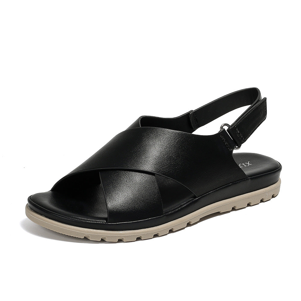 Summer new cross cross strap comfortable flat sandals for women