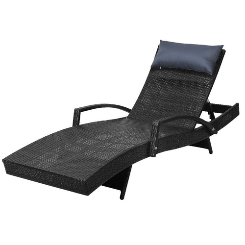 Gardeon Sun Lounge Wicker Lounger Outdoor Furniture Beach Chair