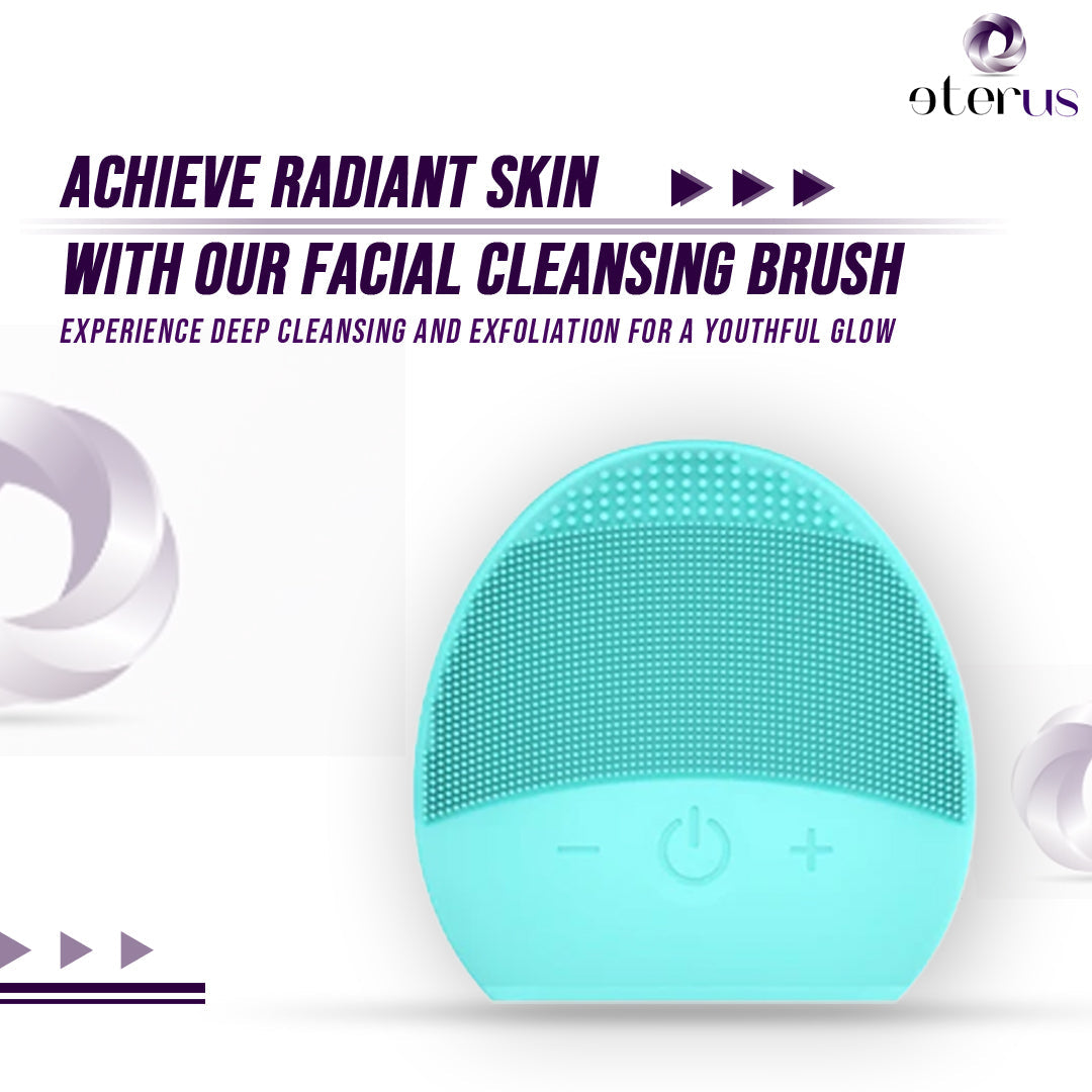 Silicone Facial Cleansing Brush | High-Frequency Vibration | Deep Cleanse, Exfoliate & Massage | IPX7 Waterproof | Rechargeable | All Skin Types