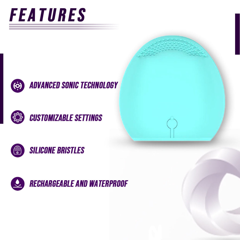 Silicone Facial Cleansing Brush | High-Frequency Vibration | Deep Cleanse, Exfoliate & Massage | IPX7 Waterproof | Rechargeable | All Skin Types
