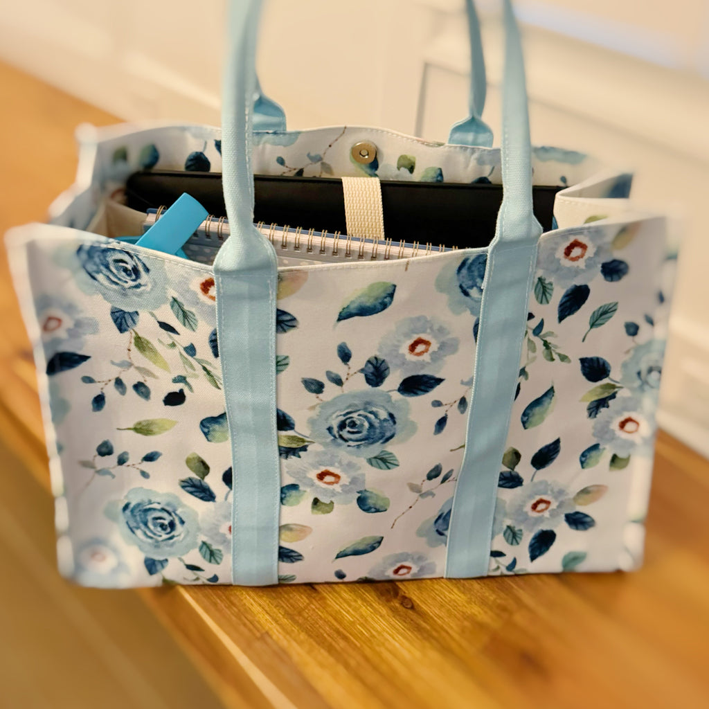 Bloom Blue Floral Tote