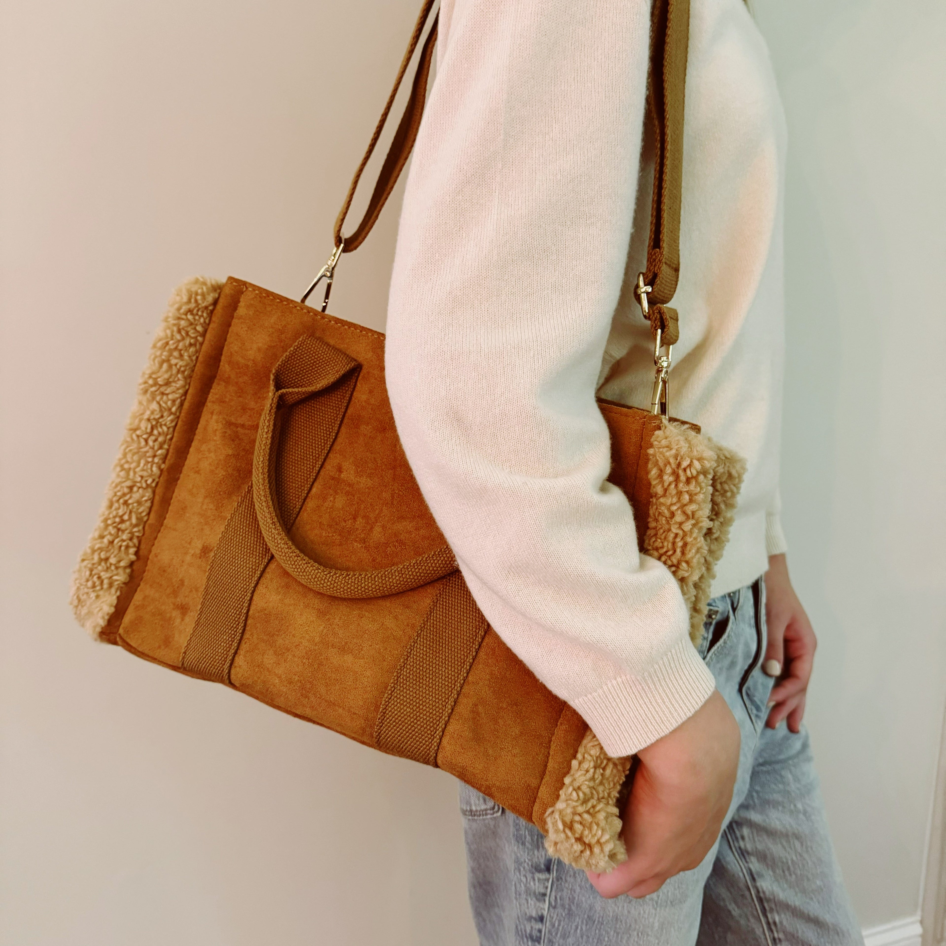 The Faith Tote Crossbody Bag | Bible, Journal & Devotional Carry | Teddy Luxe