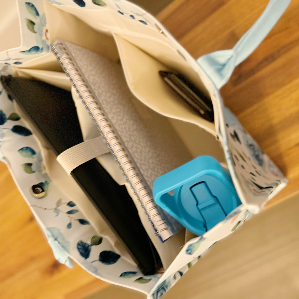 Bloom Blue Floral Tote