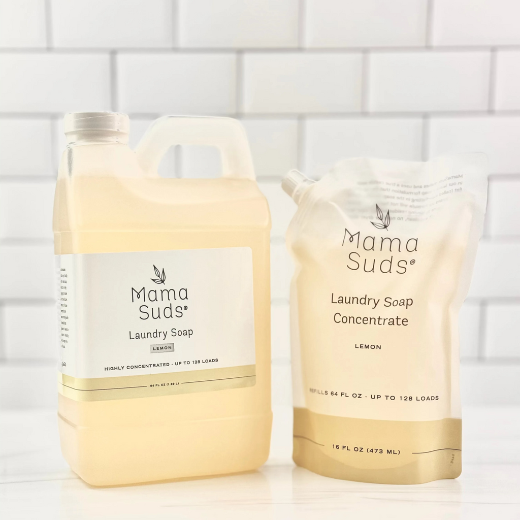 BOGO Laundry Bundle for Sensitive Skin | MamaSuds Laundry Soap + 50% Off Concentrate Refill | Gentle, Non-Toxic & Sensitive Skin Safe