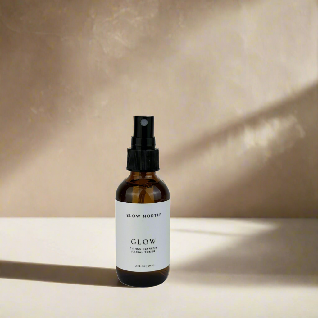 Glow Citrus Refresh Facial Toner | Aloe Vera, Witch Hazel & Rosemary | 2 fl oz | Slow North