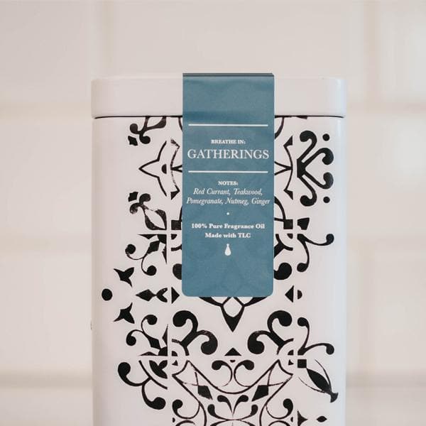 Gatherings | Red Currant, Pomegranate, Teakwood, Nutmeg & Ginger Soy Candle | 11 oz | 60-70 Hr Burn | TLC Candle Co.