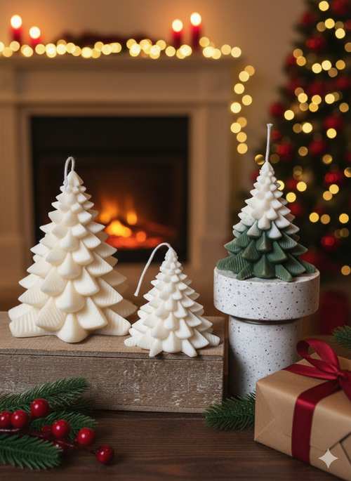 Christmas Fir Tree Candles | Handcrafted Soy Wax | 4 Scents | Small & Large