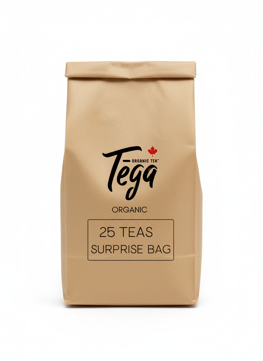 Organic Tea Sampler Surprise Bag | 25 Teas | Herbal, Black & White