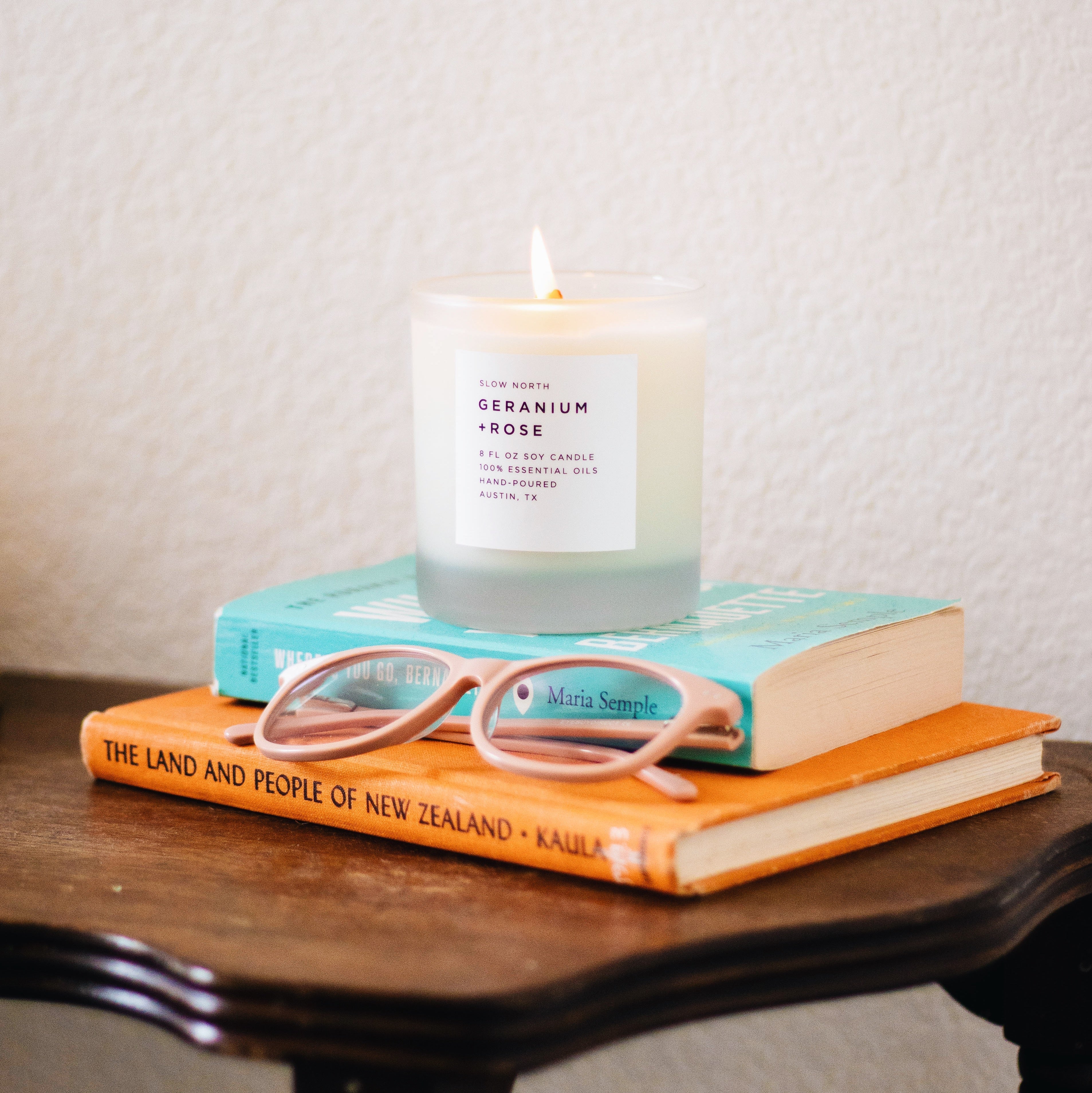 Geranium + Rose | Signature Candle | Crafted in Austin, Texas | Eco-Friendly | Slow North