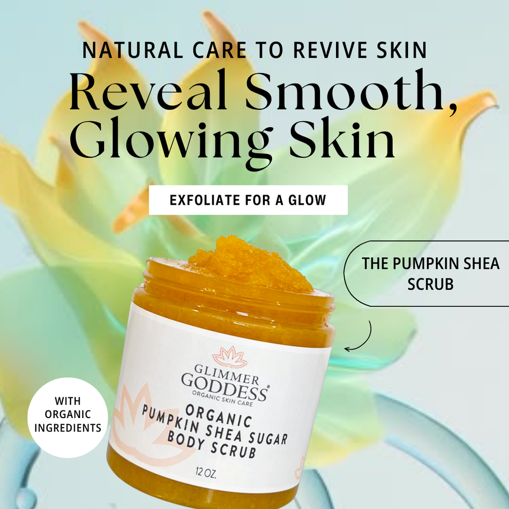 Organic Pumpkin Shea Sugar Body Scrub | Fall Glow Ritual | Brown Sugar, Real Pumpkin, Shea Butter & Almond Oil | Glimmer Goddess®