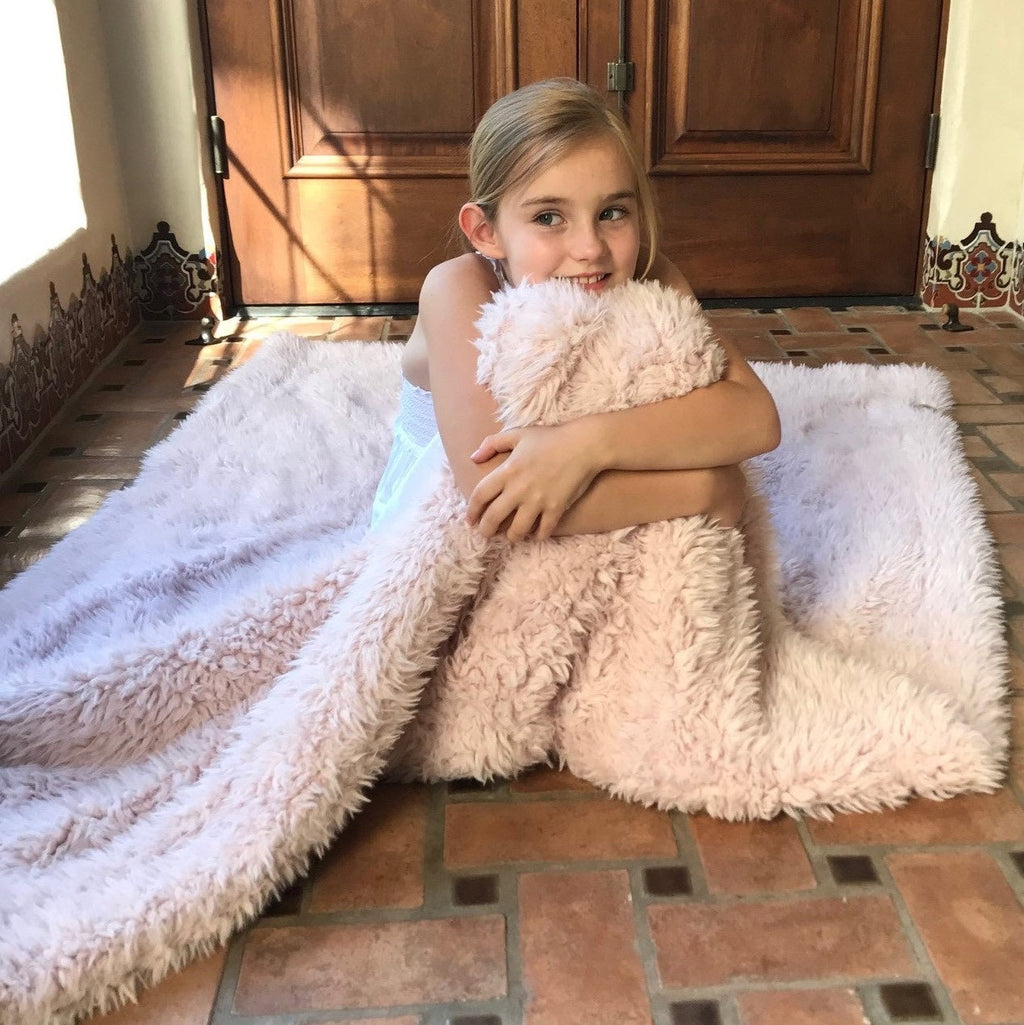 Angel Plush Blanket | Big Dusty Pink | Kids & Nursery Gift