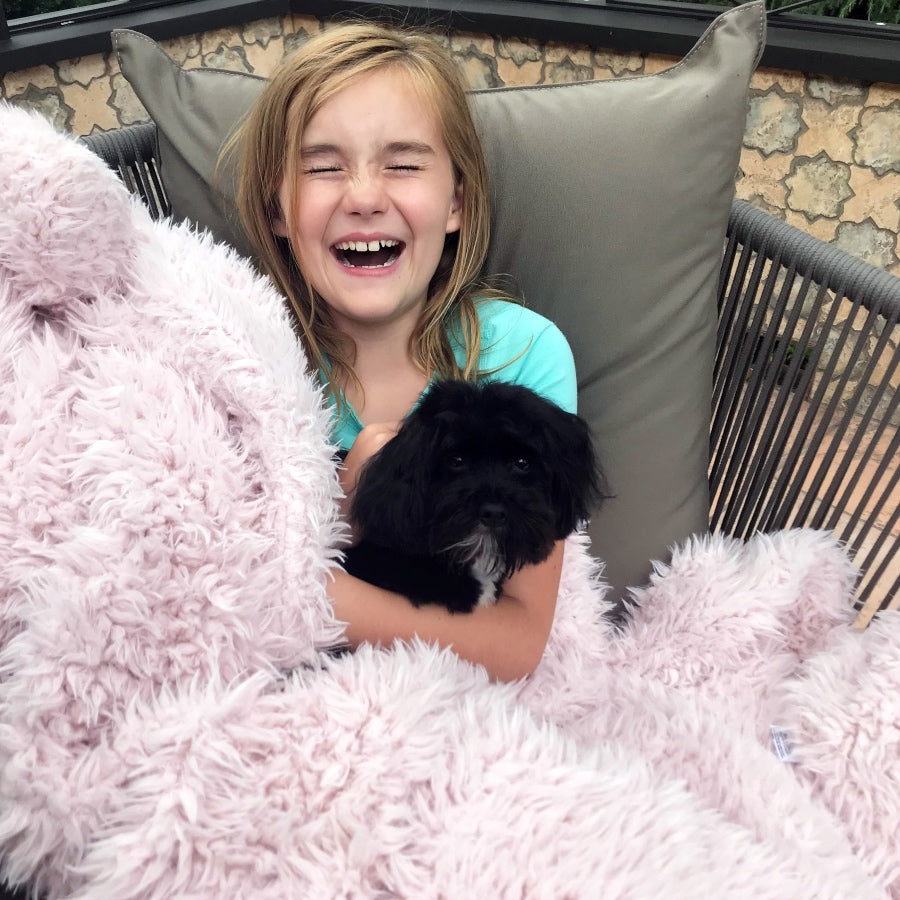 Angel Plush Blanket – Little | Dusty Pink