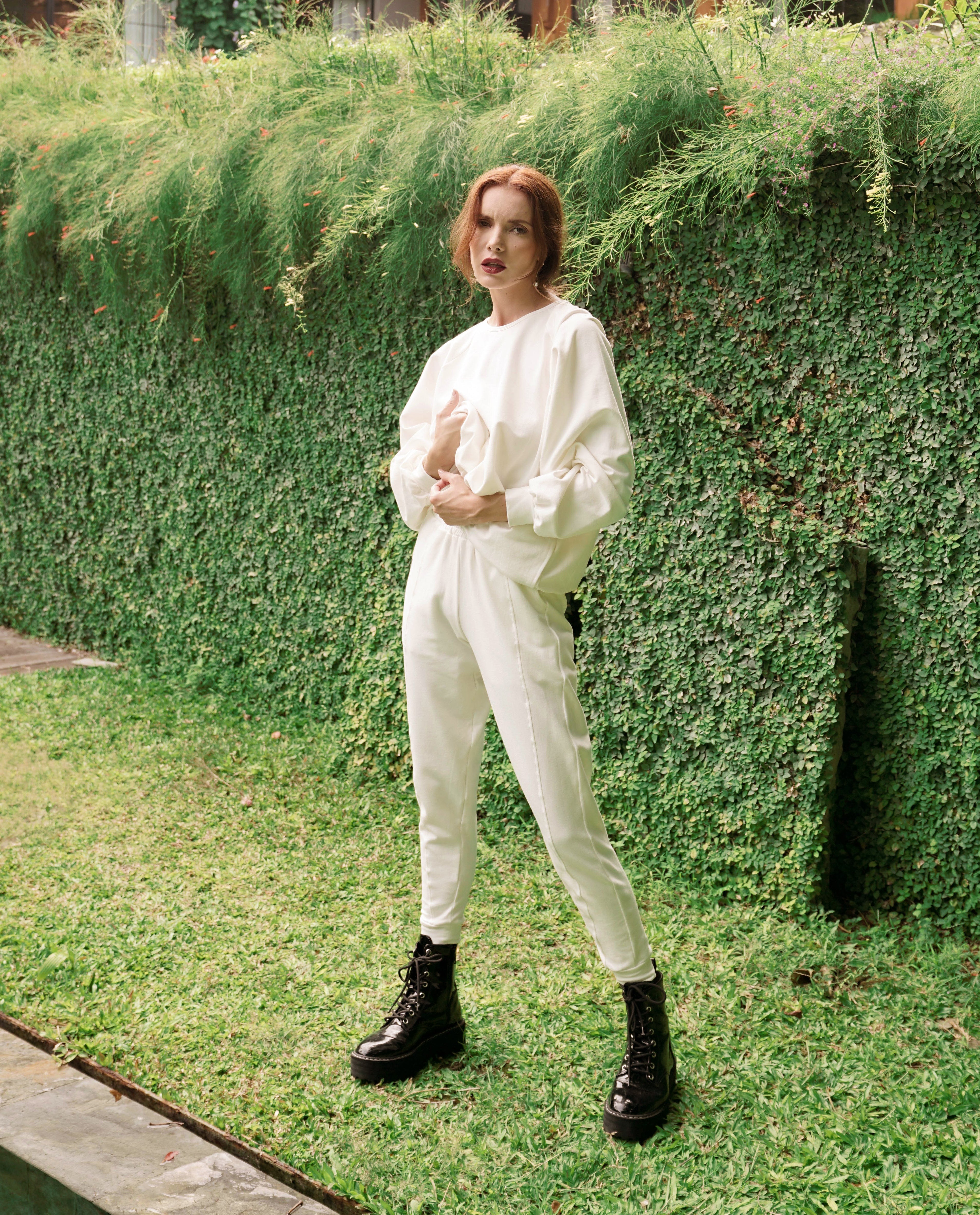 Silky Bamboo Fleece Joggers | Softest Loungewear | Off White | S, M, L