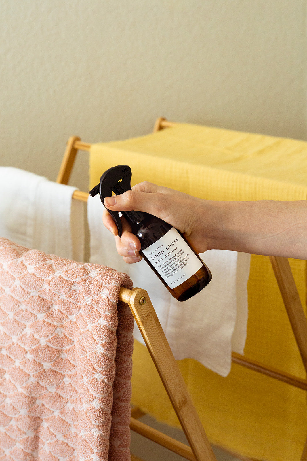 Linen Spray | Hello Sunshine | Grapefruit, Geranium & Lime | All-Natural Essential Oils | 4 fl oz | Slow North