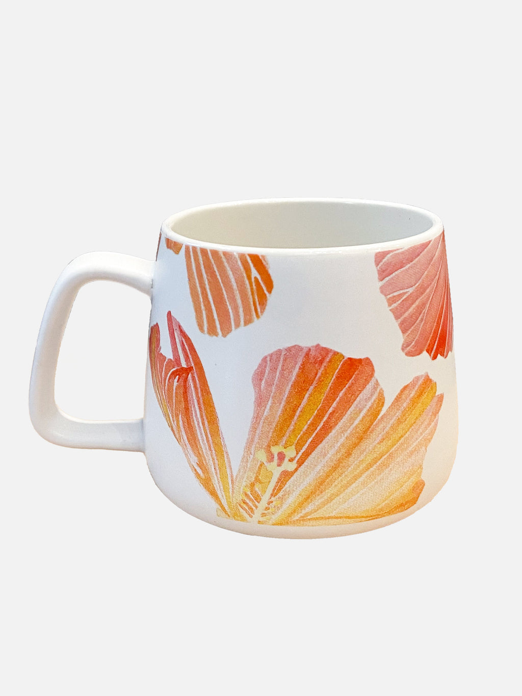 Porcelain Hibiscus Mug | Oil Painted Floral | 13.5 oz | Microwave & Dishwasher Safe | Jessica Hollander