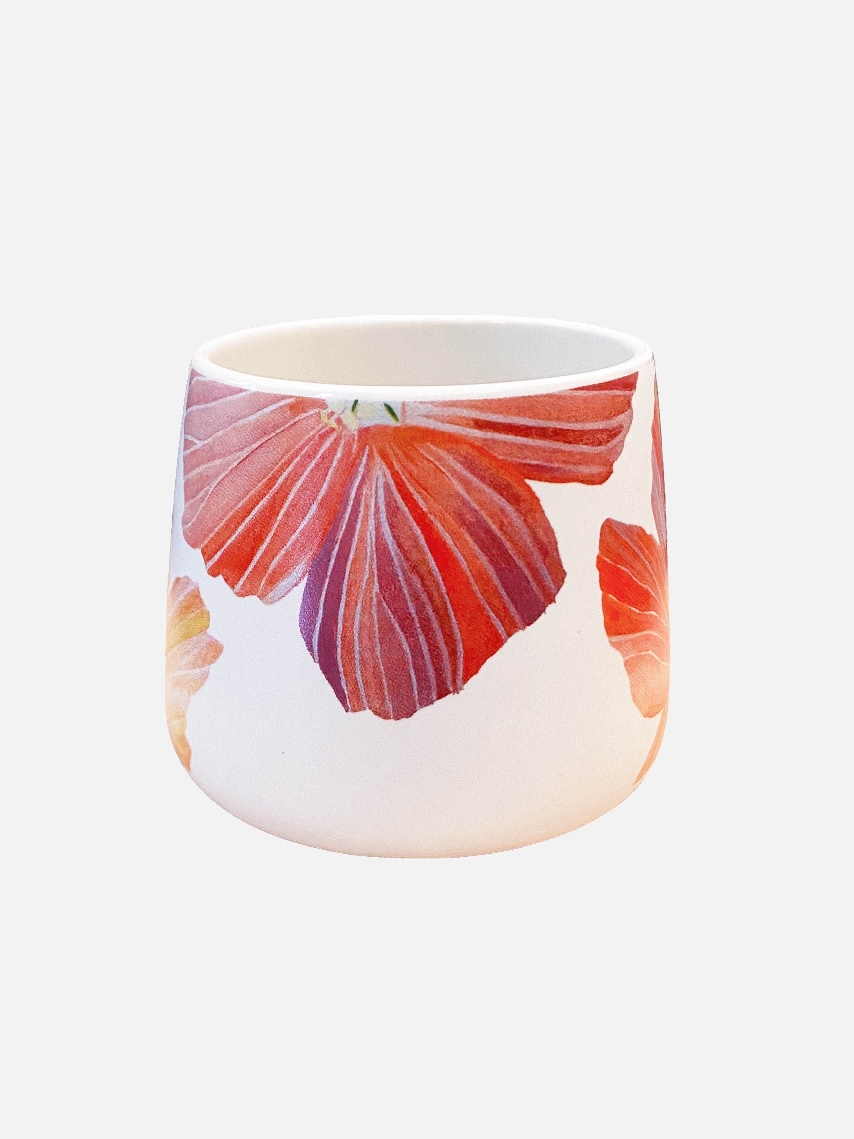 Porcelain Hibiscus Mug | Oil Painted Floral | 13.5 oz | Microwave & Dishwasher Safe | Jessica Hollander
