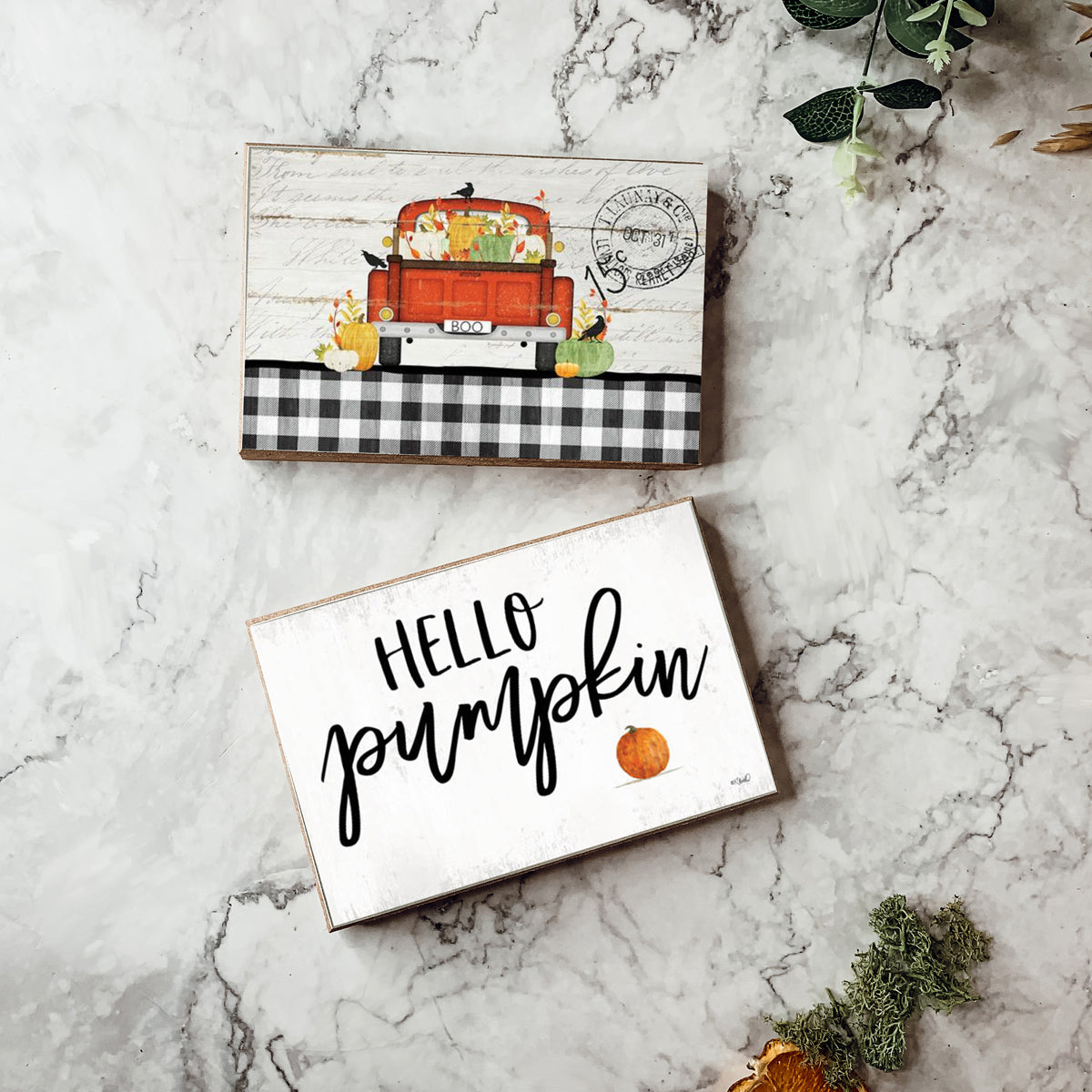Hello Pumpkin Wooden Sign