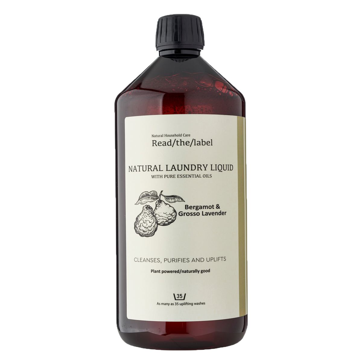 Natural Laundry Liquid – Bergamot & Grosso Lavender - 1000ML